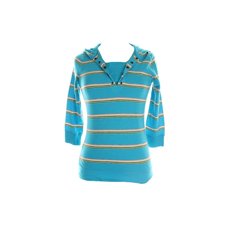 Striped Lace Up Hoodie Striped Lace Up Hoodie