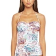 thumbnail image 1 of Lauren Ralph Lauren WHITE PAISLEY Captiva Paisley Twist-Front Tankini Top Size 0, 1 of 9