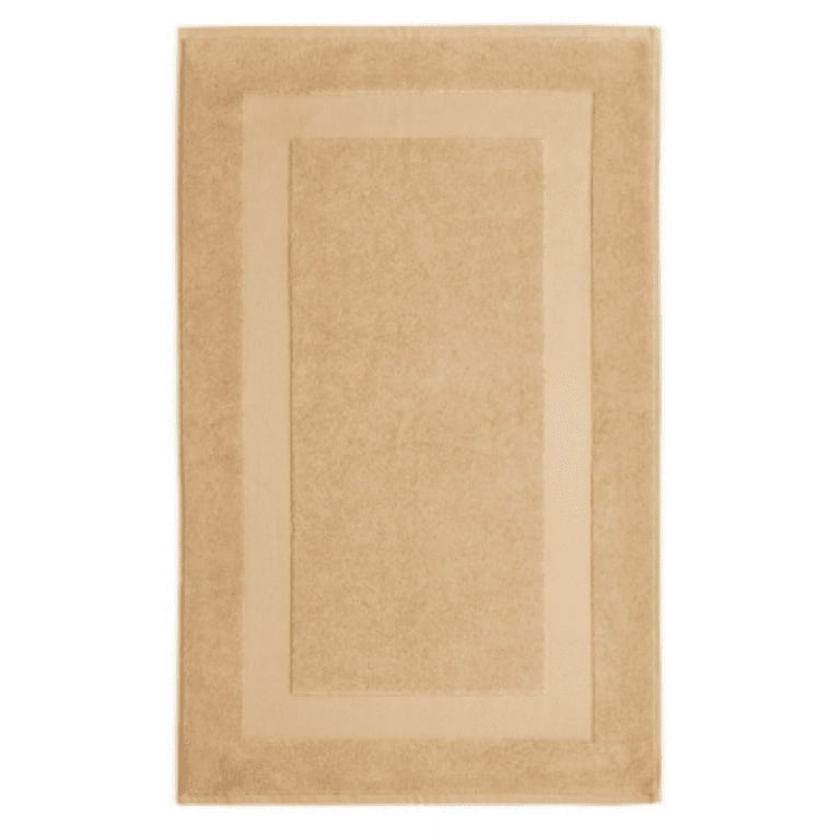 Lauren Ralph Lauren Wescott 100 Cotton 22 x 36 Bordered Tub Mat Soft Ochre Walmart