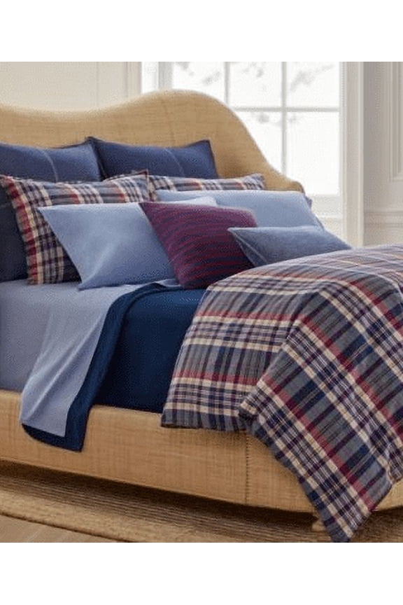 Lauren Ralph Lauren Wilson Plaid Duvet Cover Set, Full/Queen - Navy Red