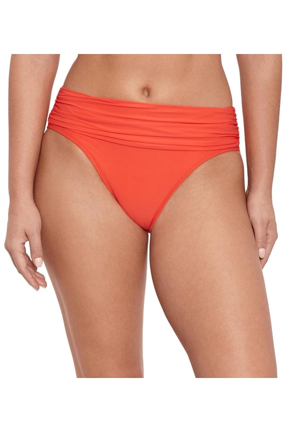 Women's Banded Hipster Swim Bottom Swimsuit (16, Sunset)
