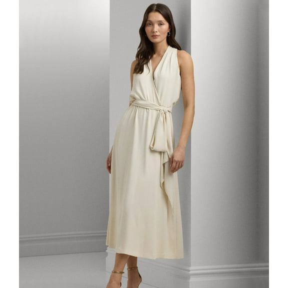 Lauren Ralph Lauren Women's Belted Halter A-Line Dress