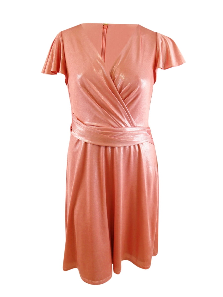 ralph lauren pink satin dress Ralph Lauren Pink Satin Tie-Back Gown by Ralph Lauren