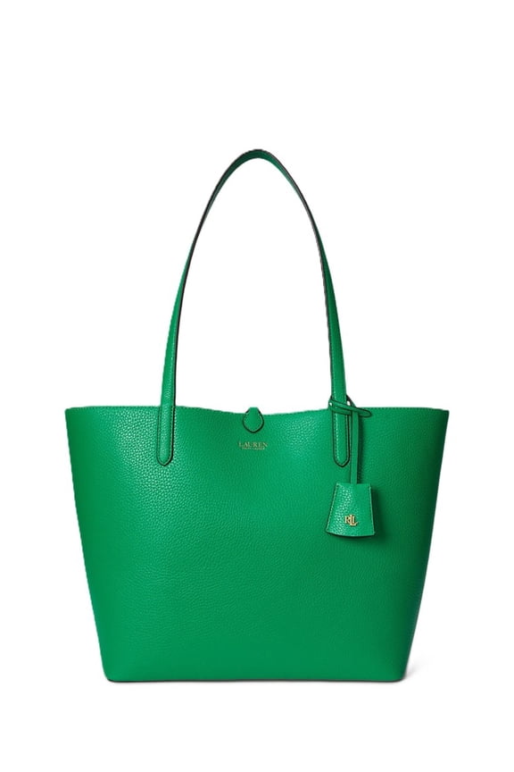 Women's Green Reversible Polyurethane Tote Bag Green
