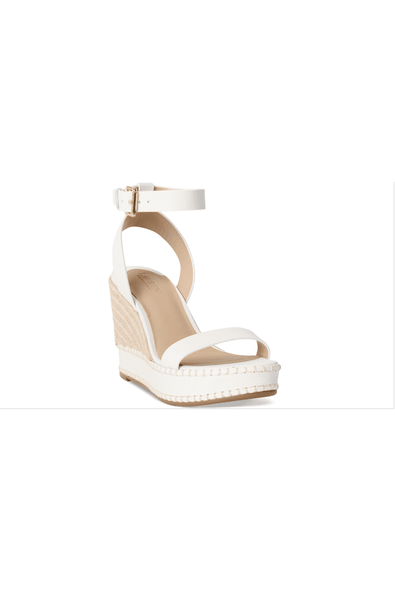 Women's Hilarie Ankle-Strap Espadrille Platform Wedge Sandals - Snow White