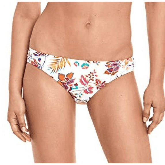 Lauren Ralph Lauren Women's Jacobean Floral Hipster Bikini Bottoms, White, 12
