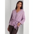 thumbnail image 1 of Lauren Ralph Lauren Women's Jersey Peplum Blouse (XXL, Scottish Primrose), 1 of 4