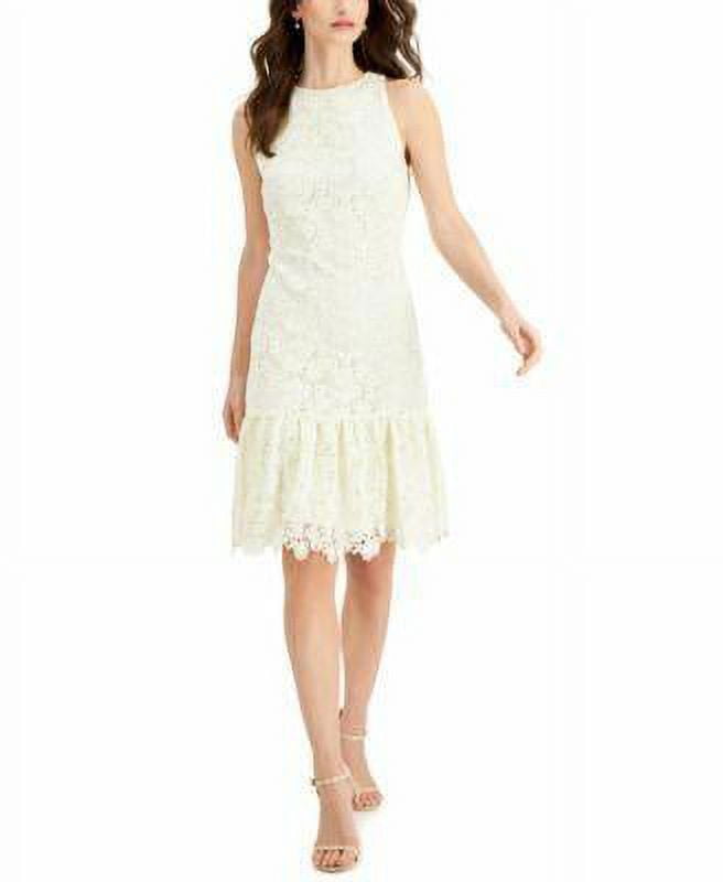 chinese dress ladies Cream Lace Short Dress main image 1