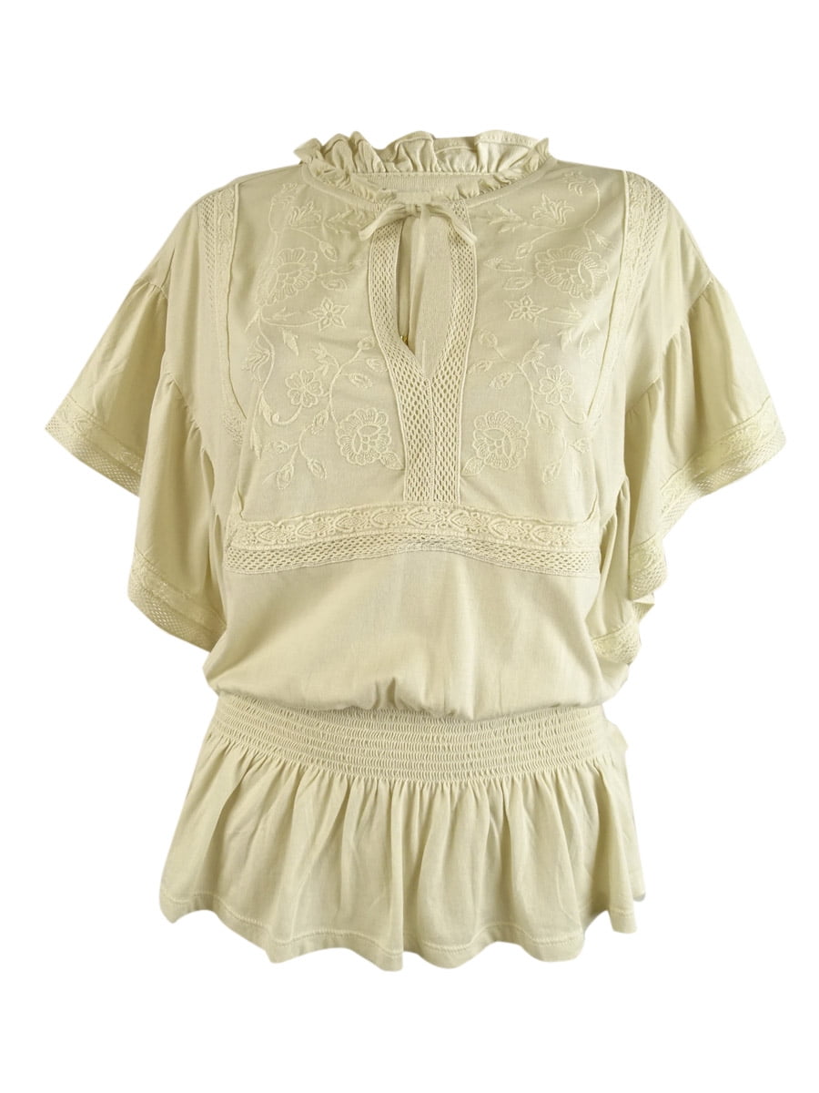 cream peplum top