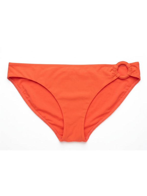 Women's Macrame Ring Hipster Bikini Bottom Persimmon Size 14