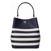 Lauren Ralph Lauren Women's Navy Blue Reese Small Silk Bag Black