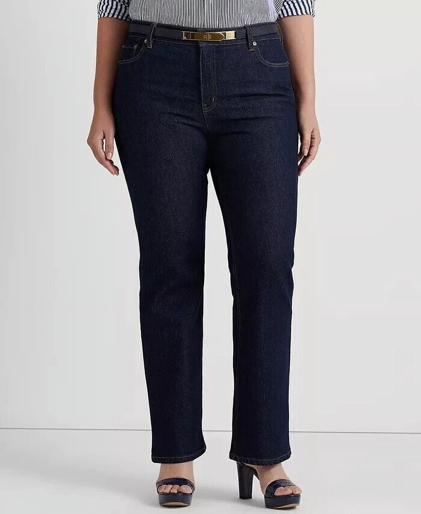 Lauren Ralph Lauren Women's Plus Size High-Rise Boot Jeans Rinse Wash B4HP  (Plus,22W) - Walmart.com