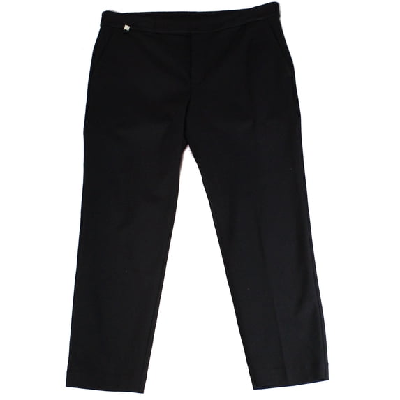 Lauren Ralph Lauren Women's Ponte Straight Leg Ankle Pants Black Size Large