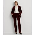 thumbnail image 1 of Lauren Ralph Lauren Women's Stretch Velvet Straight-Leg Pants - Deep Rhodonite, 1 of 6