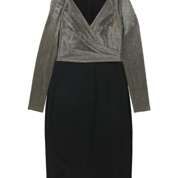 Ralph Lauren Womens Metallic Jersey Dress, Metallic, 2