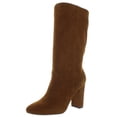 thumbnail image 1 of Lauren Ralph Lauren Womens Artizan Suede High Heel Mid-Calf Boots, 1 of 2