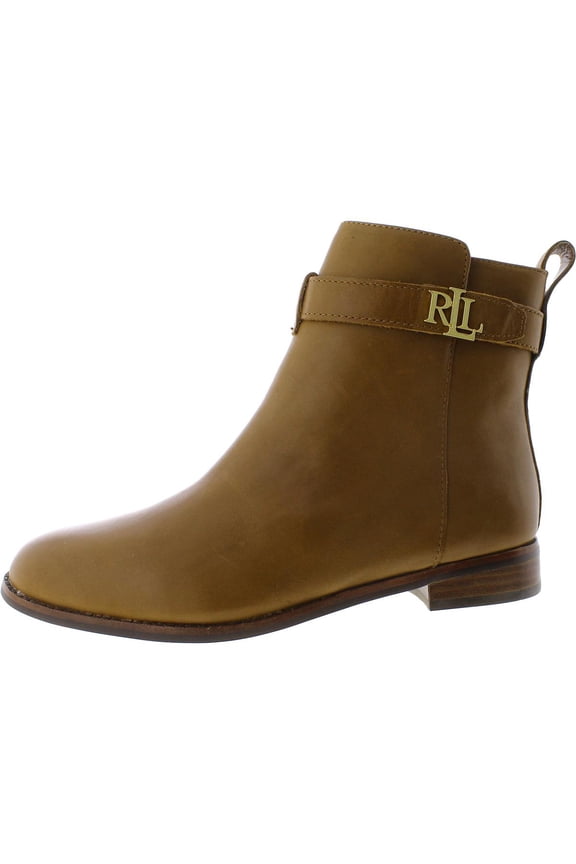 Womens BRIELE Leather Logo Ankle Boots