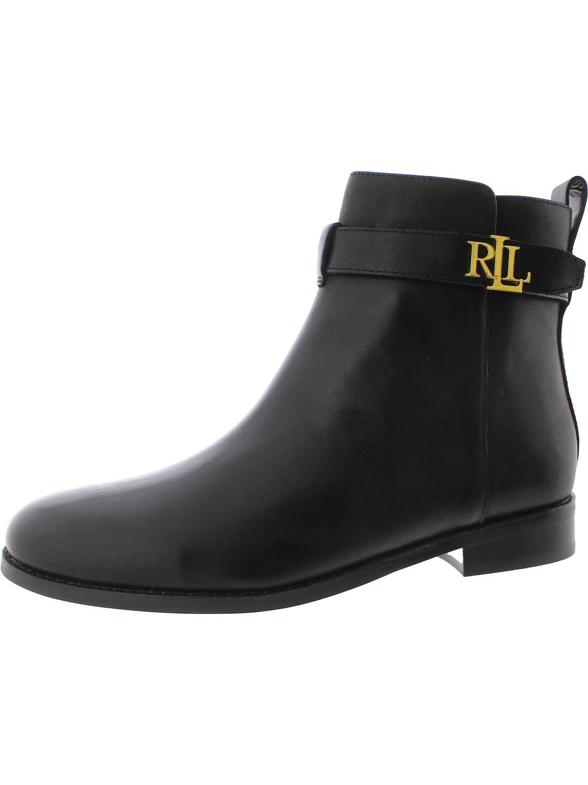 Lauren Ralph Lauren Womens BRIELE Leather Logo Ankle Boots
