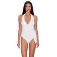 thumbnail image 1 of Lauren Ralph Lauren Beach Club Solids Halter Wrap One-Piece White 12, 1 of 2