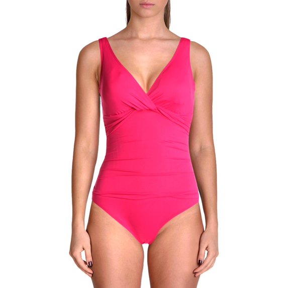 Lauren Ralph Lauren Womens Beach Twist Shirred One-Piece Pink 6