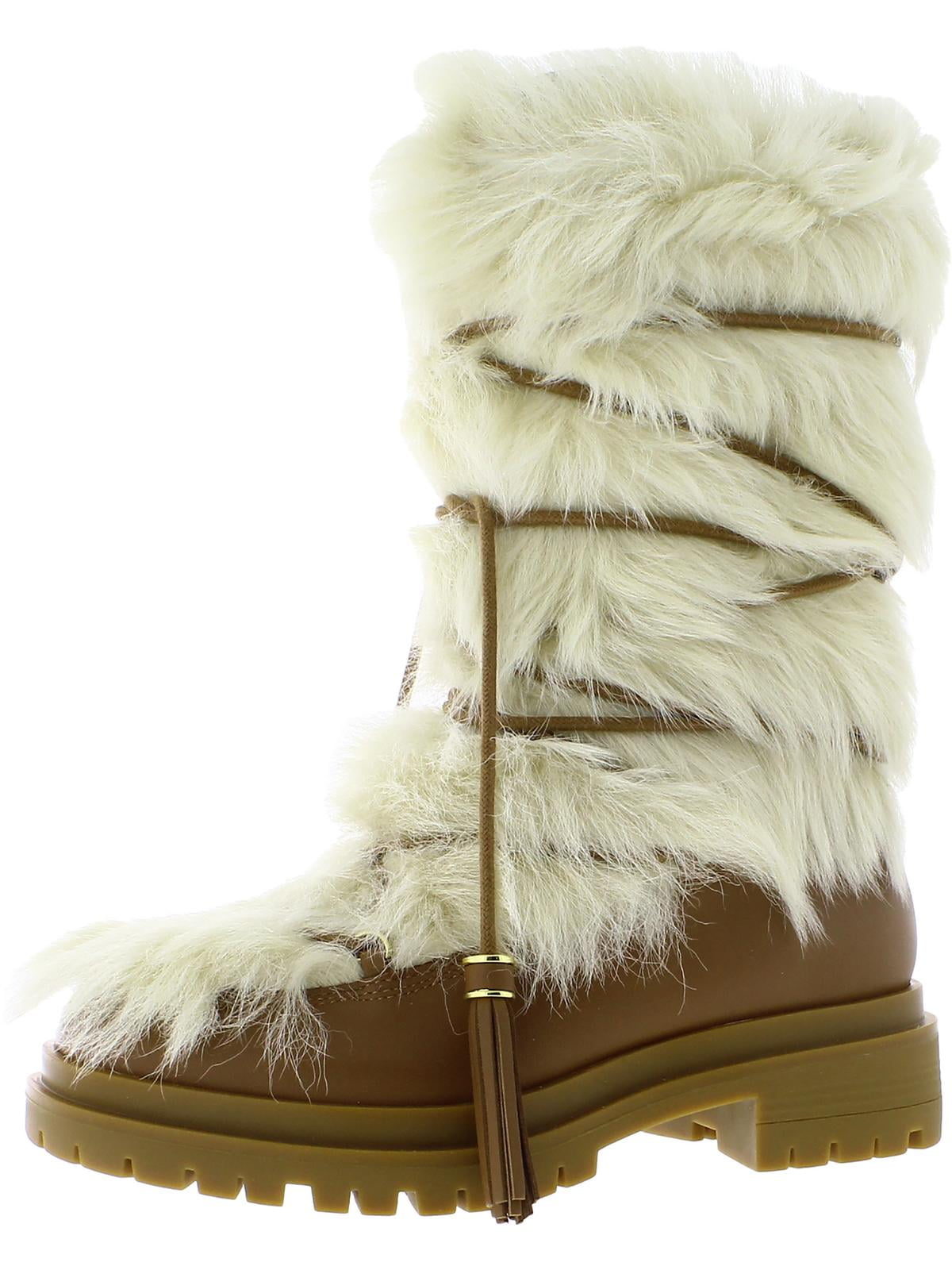 Lauren Ralph Lauren Womens CELIA Shearling Leather Winter Snow Boots Walmart