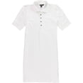 thumbnail image 1 of Ralph Lauren Womens Collared Shift Dress, White, X-Large, 1 of 2