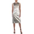 thumbnail image 1 of Lauren by Ralph Lauren Women's Metallic Faux-Suede Dress (4, Tan/Silver), 1 of 2