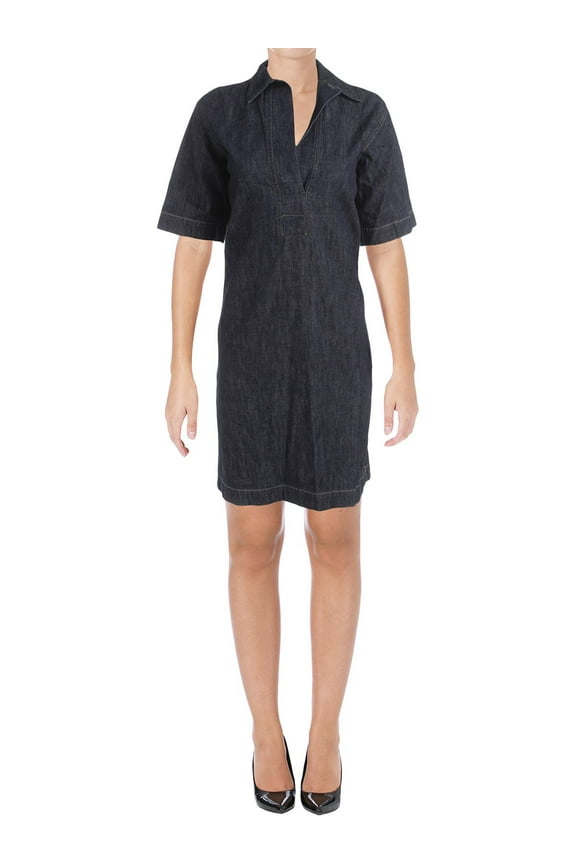 Womens Denim Above Knee Casual Dress