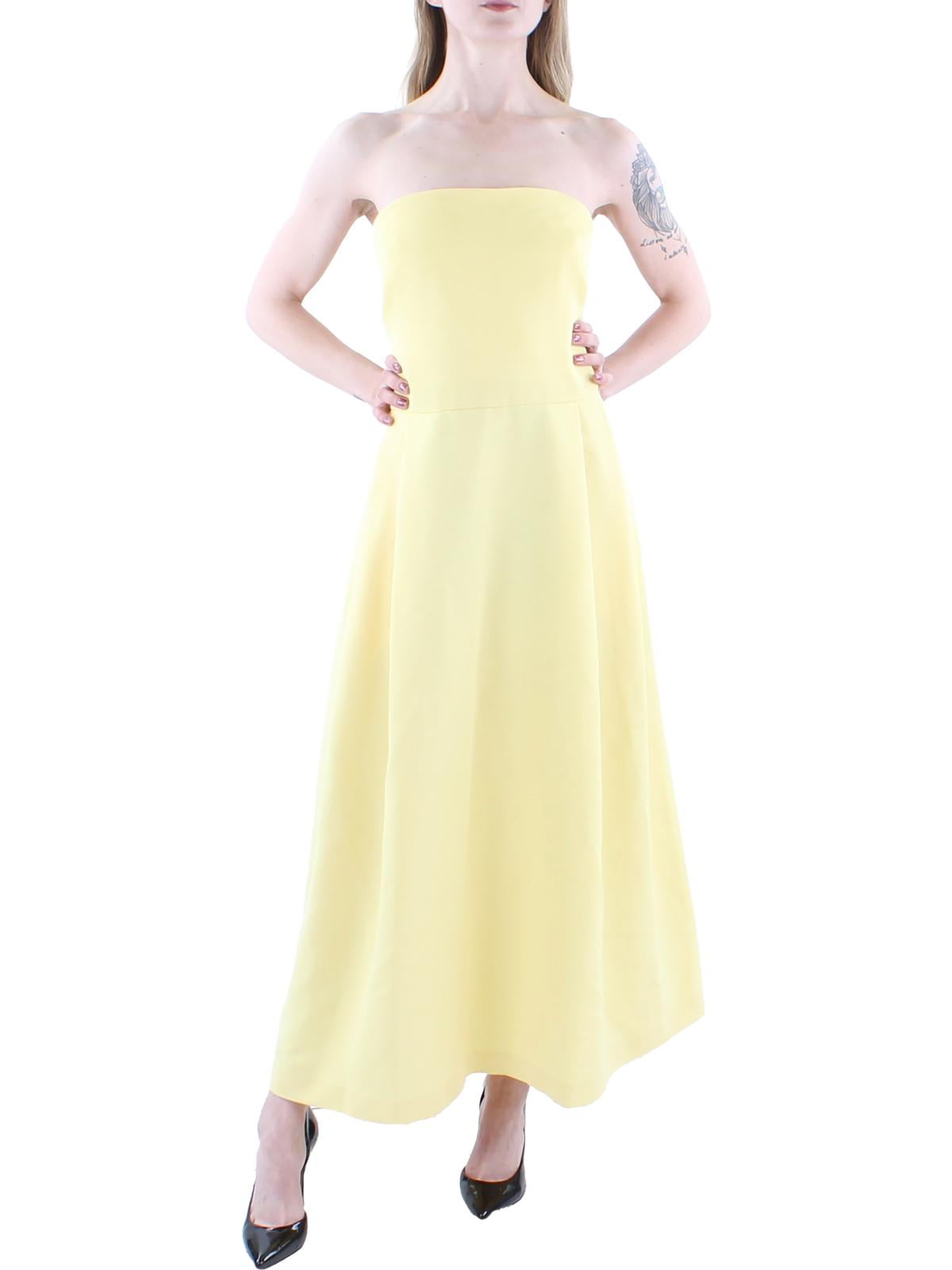 Lauren Ralph Lauren Women's Strapless Faille Cocktail Dress (10, Yellow Bloom) - Walmart.com Lauren Ralph Lauren Women's Strapless Faille Cocktail Dress (10, Yellow Bloom) - Walmart.com
