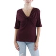 thumbnail image 1 of Lauren Ralph Lauren Womens Front Twist Ribbed Pullover Top, 1 of 3