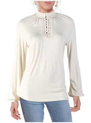 Ralph Lauren Womens Tops  Off White Tie Neck Soloman Marocain