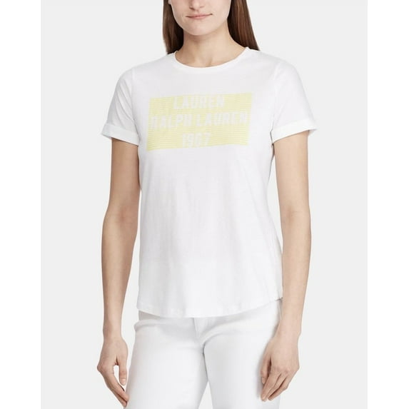 Lauren Ralph Lauren Womens Hailly Cotton Short Sleeve Logo T-Shirt