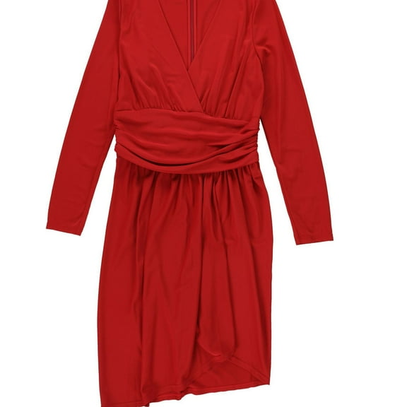 Ralph Lauren Womens Hi Low Midi Dress, Red, 6