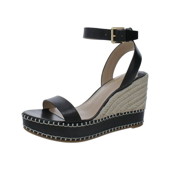 Lauren Ralph Lauren Womens Hilarie Leather Wedge Slingback Sandals