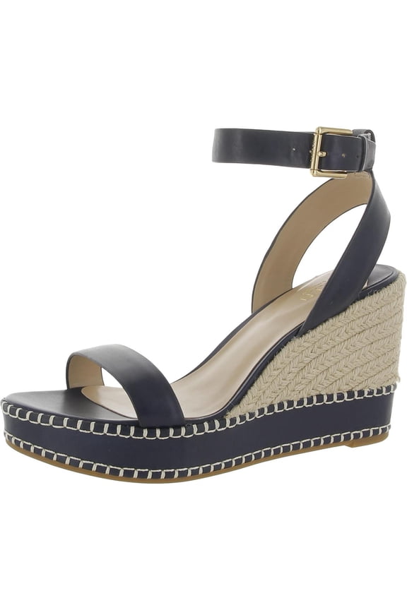 Womens Hilarie Leather Wedge Slingback Sandals