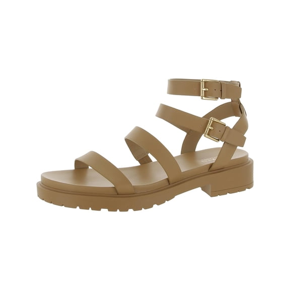 Lauren Ralph Lauren Womens Kayleen Leather Strappy Ankle Strap