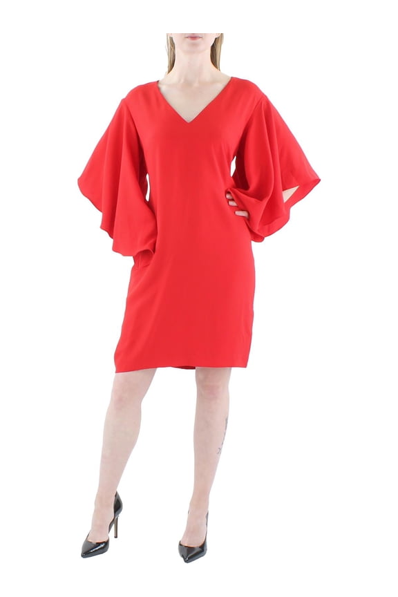 Womens Knit Midi Cocktail and Party Dress