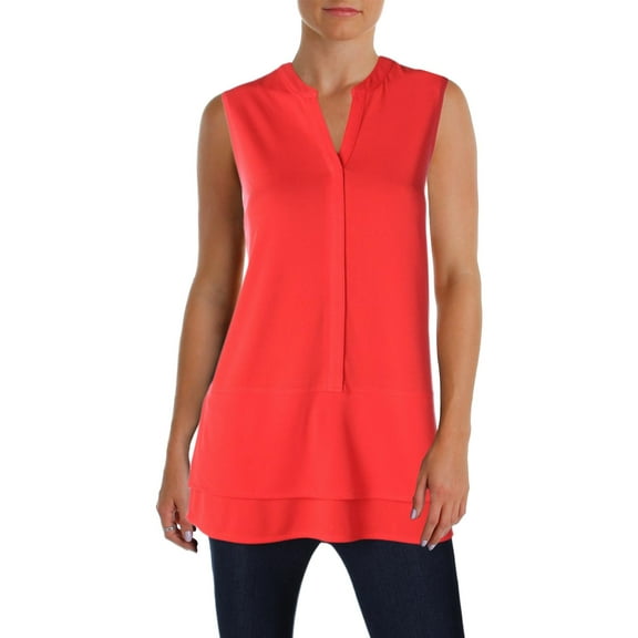 Lauren Ralph Lauren Womens Layered V-Neck Pullover Top