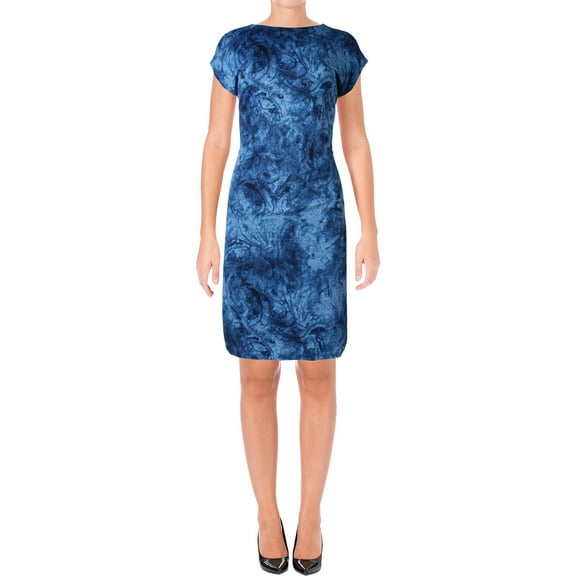 Lauren Ralph Lauren Womens Linen Printed Casual Dress