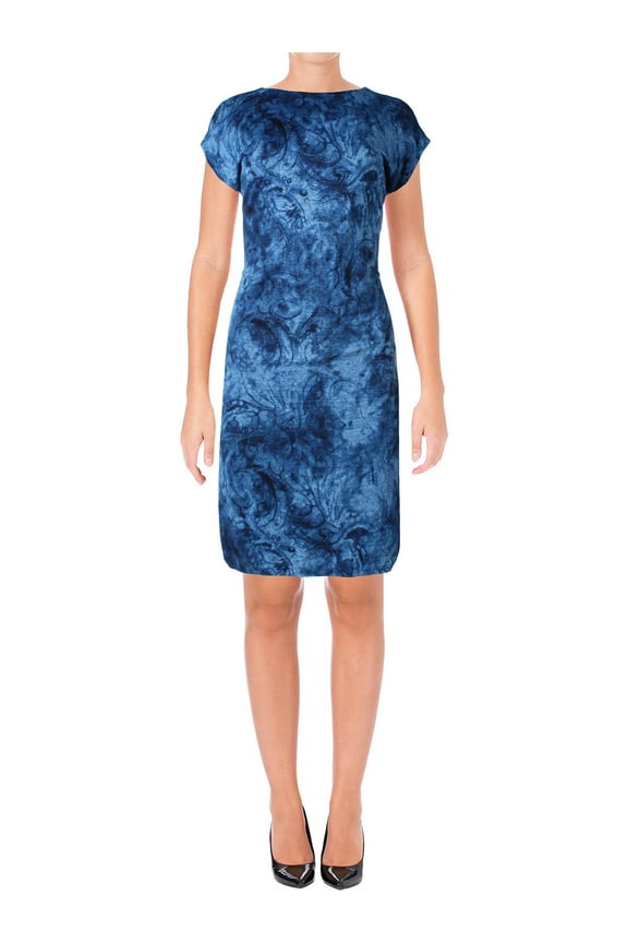 Womens Linen Printed Casual Dress