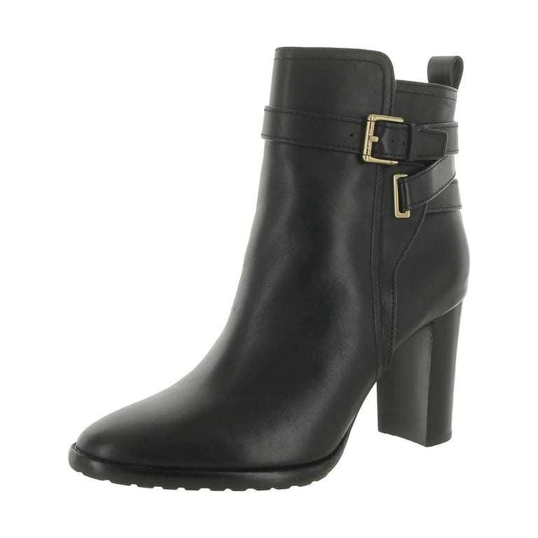 Lauren Ralph Lauren Womens Madisyn Leather Stacked Heel