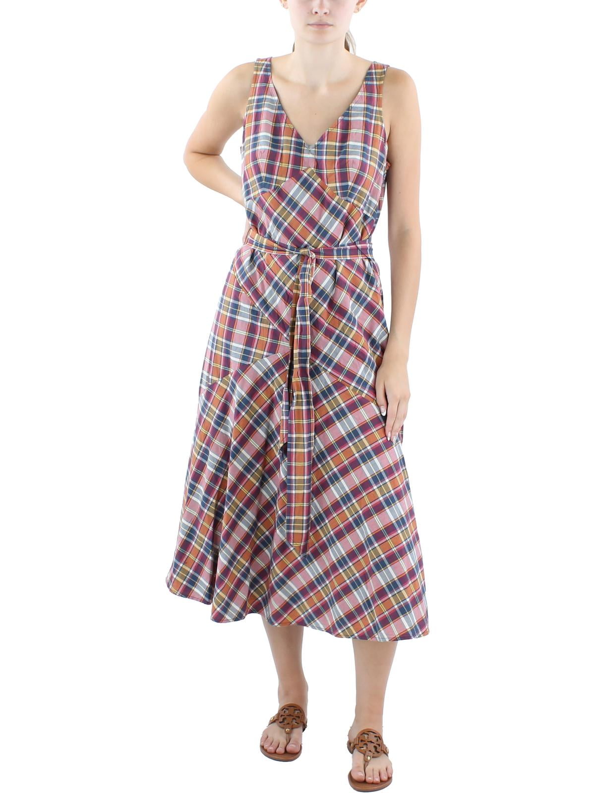 white christmas dresses Madras Checks Ruffle Woven Dress – The Little Red Planet