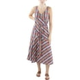 thumbnail image 1 of Lauren Ralph Lauren Womens Madras Plaid Cotton Midi Dress, 1 of 3