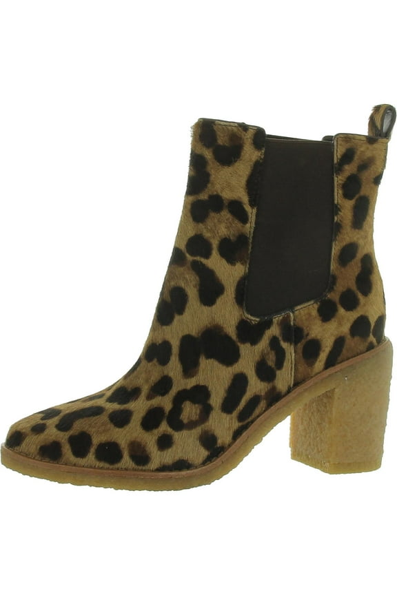 Womens Marianna Calf Hair Leopard Print Chelsea Boots