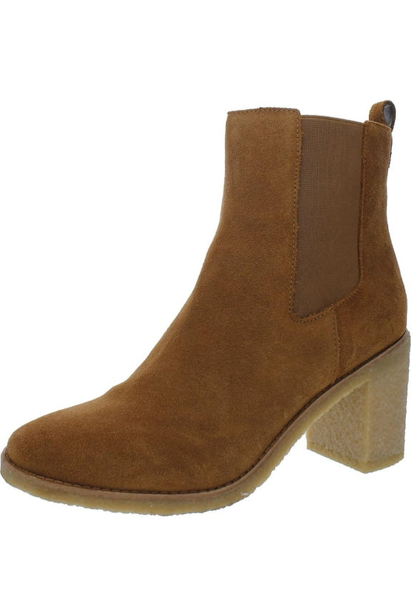 Womens Marianna Suede Block Heel Chelsea Boots