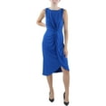 thumbnail image 1 of Lauren Ralph Lauren Womens Midi Front Twist Wear To Work Dress, 1 of 3