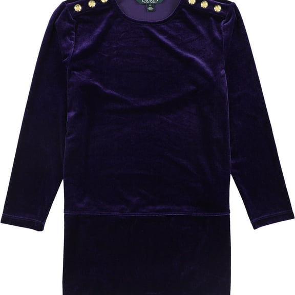 Ralph Lauren Womens Zalmal Pullover Blouse, Purple, Petite, PM
