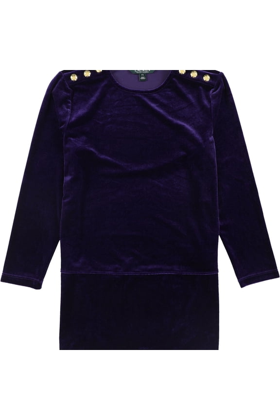 Womens Zalmal Pullover Blouse, Purple, Petite, PM