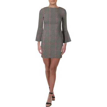 Lauren by Ralph Lauren Women's Petite Windowpane Houndstooth Dress (6P, Black)