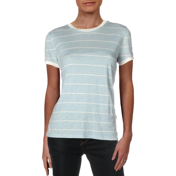 Lauren Ralph Lauren Womens Petites Ziedrik Striped Short Sleeve T-Shirt